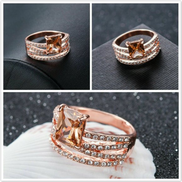 NWOT Rose Gold Morganite Ring - Picture 3 of 14